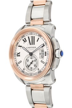 Calibre de Cartier Rose Gold and Stainless Steel Automatic