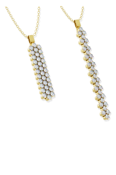 Brevetto 3-row Multi Size Pendant in Yellow Gold
