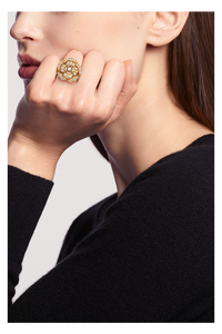 BOUTON DE CAMÉLIA RING