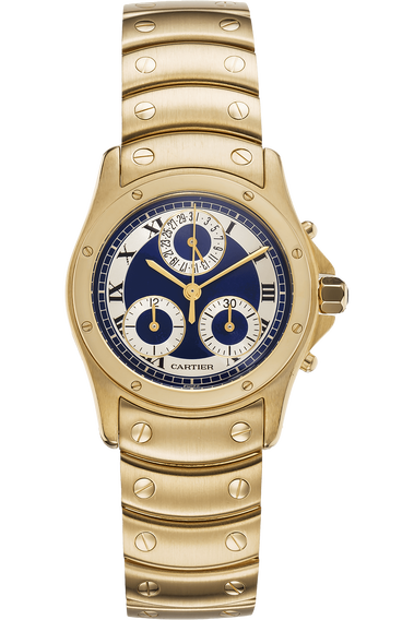 Santos Ronde Chronograph Yellow Gold Quartz