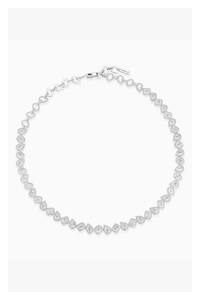 My Twin Rivière Necklace in White Gold