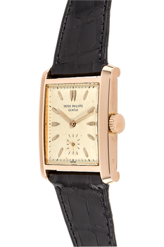 Rectangle Reference 2530 Circa 1950s Rose Gold Manual