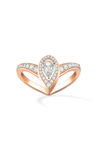 Fiery Ring 0.10CT in Pink Gold