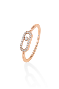 Move Uno Ring in Pink Gold Size 53