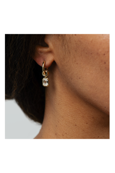Zahra Emerald Cut Hoop Earrings