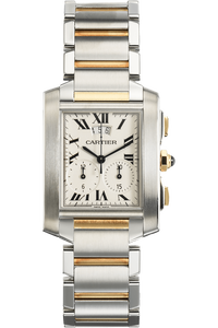 Tank Francaise Chronograph Yellow Gold and Stainless Steel Quartz
