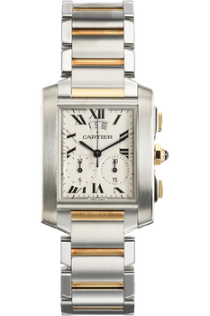 Tank Francaise Chronograph Yellow Gold and Stainless Steel Quartz