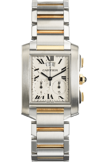 Tank Francaise Chronograph Yellow Gold and Stainless Steel Quartz