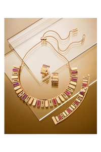 Bucherer Exclusive Move Iconica Lepidolite Earrings in Pink Gold