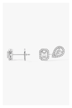 My Twin 1+2 Earrings in White Gold
