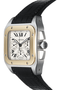 Santos 100 Chronograph Yellow Gold and Stainless Steel Automatic