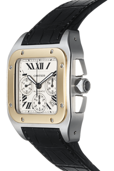 Santos 100 Chronograph Yellow Gold and Stainless Steel Automatic