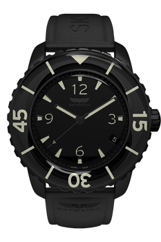 44 mm 3-hand Black IP