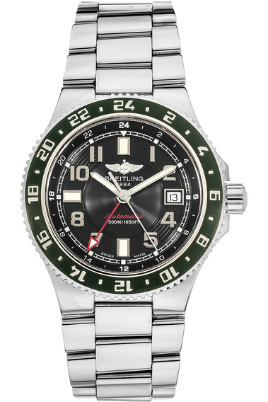 Pre Owned Breitling SuperOcean GMT Stainless Steel Automatic