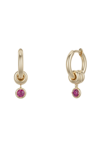 Zahra Rose Hoop Earrings
