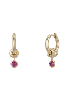 Zahra Rose Hoop Earrings