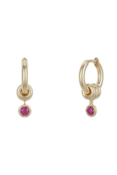 Zahra Rose Hoop Earrings