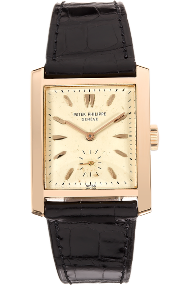 Rectangle Reference 2530 Circa 1950s Rose Gold Manual