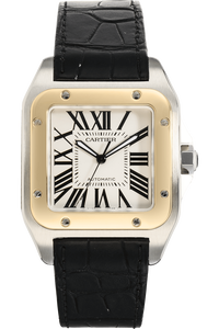 Santos 100 Yellow Gold and Stainless Steel Automatic
