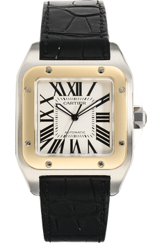 Santos 100 Yellow Gold and Stainless Steel Automatic
