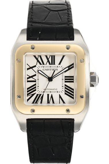 Santos 100 Yellow Gold and Stainless Steel Automatic