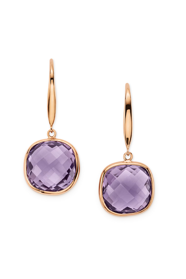 Color Drops Amethyst Earrings