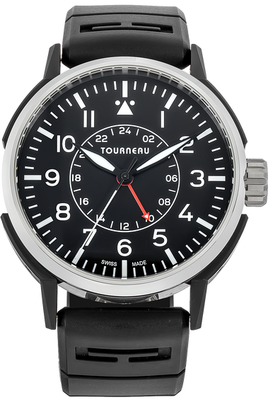 TNY 44mm Aviator GMT DLC Stainless Steel Automatic