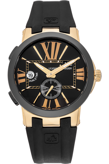 Executive Dual Time Rose Gold and Ceramic Automatic