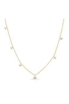 Diamond Chain Necklace in Yellow Gold