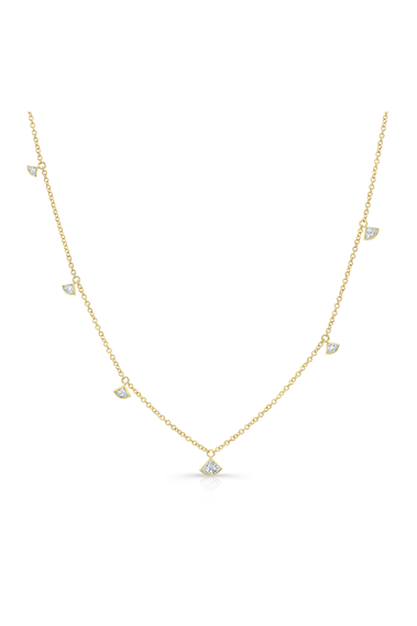 Diamond Chain Necklace in Yellow Gold