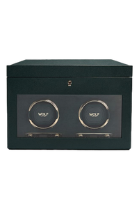 British Racing Double Watch Winder With Storage