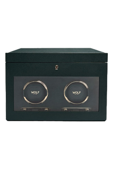 British Racing Double Watch Winder With Storage
