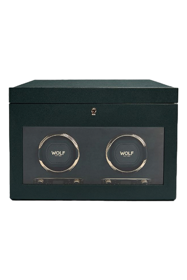 British Racing Double Watch Winder With Storage