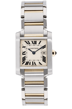 Tank Francaise Yellow Gold and Stainless Steel Quartz