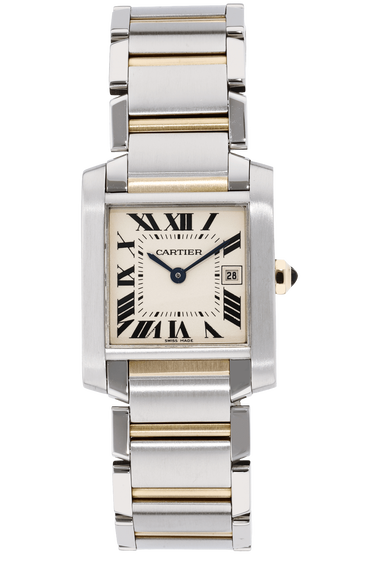 Tank Francaise Yellow Gold and Stainless Steel Quartz