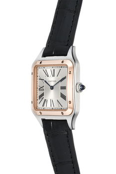 Santos-Dumont Rose Gold and Stainless Steel Quartz