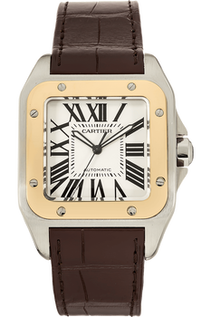Santos 100 Yellow Gold and Stainless Steel Automatic