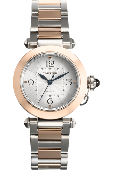 Pasha de Cartier Rose Gold and Stainless Steel Automatic