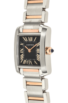 Tank Francaise Rose Gold and Stainless Steel Quartz