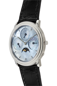 Perpetual Calendar Moon Phase Circa 1980s Platinum Automatic