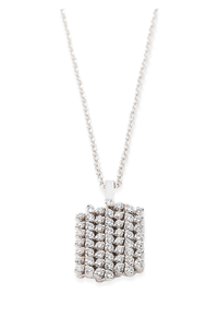 Brevetto 7-row Multi Size Pendant in White Gold