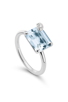Peekaboo Aquamarine Ring