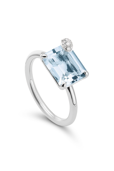 Peekaboo Aquamarine Ring
