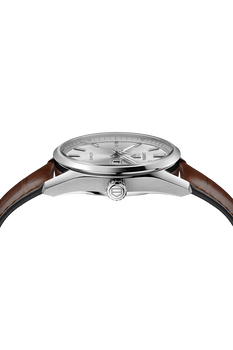 Carrera Calibre 5 Automatic Silver Leather Watch