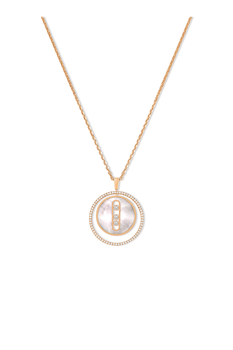 Lucky Move Mother-Of-Pearl MM Pendant in Pink Gold