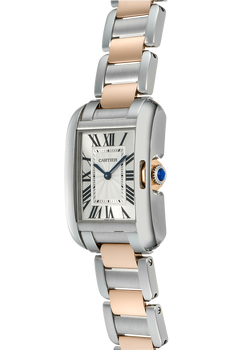 Tank Anglaise Rose Gold and Stainless Steel Quartz