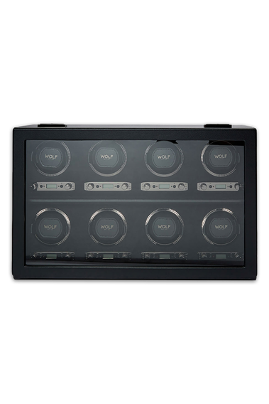 British Racing 8 Piece Watch Winder Black