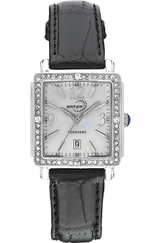 Ladies Steel Swarovski Crystal MOP Black Dial