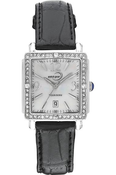 Ladies Steel Swarovski Crystal MOP Black Dial