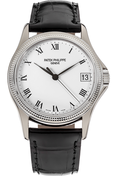 Pre Owned Patek Philippe 18K White Gold Calatrava Automatic Reference 5117 5117G